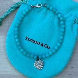 Tiffany & Co. Amazonite Return to Tiffany blue bead retired bracelet